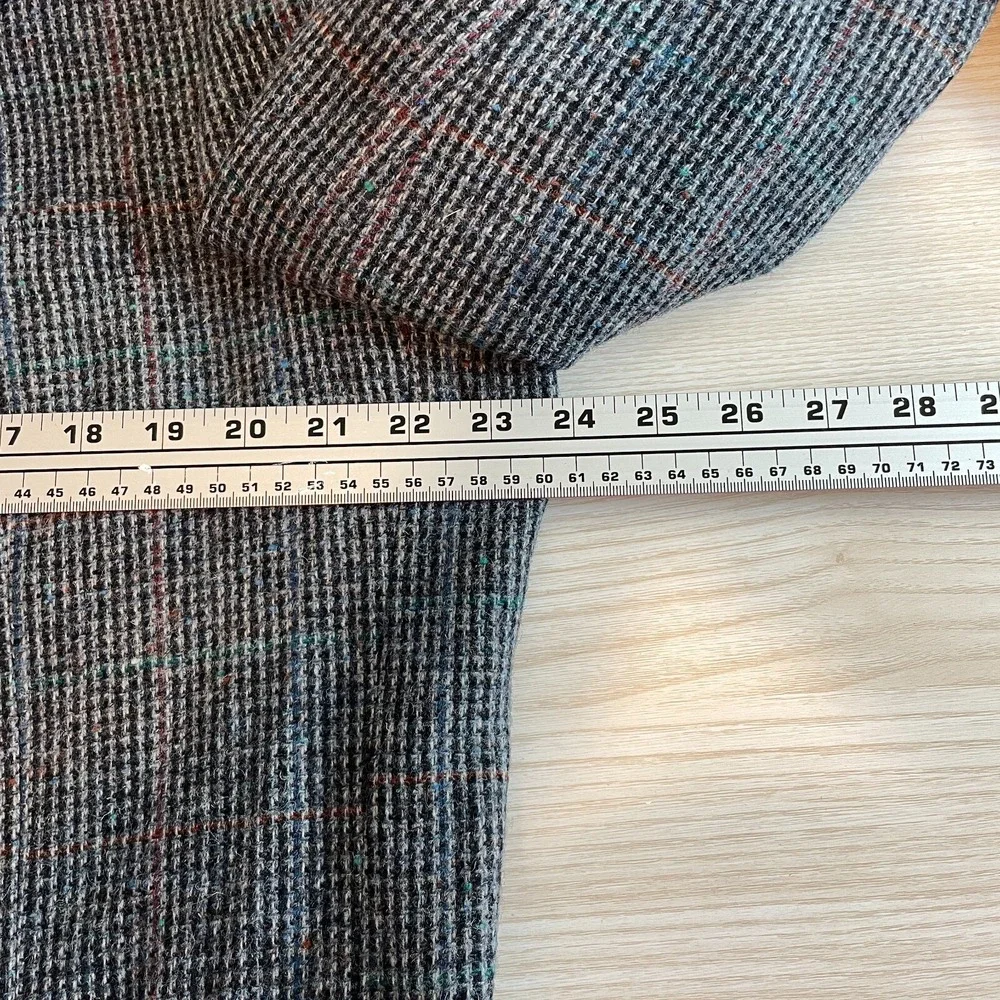 Hunter‎ Haig Blazer Coat Men's Multicolor Button Up Long Sleeve 100%Pure Wool